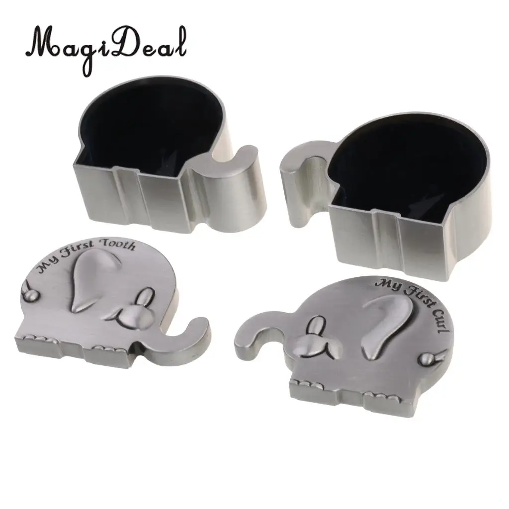 Zinc Alloy Bear My First Tooth and Curl Cabinet Infant Toddlers Baby Shower Christening Novelty Birthday Gift Favor