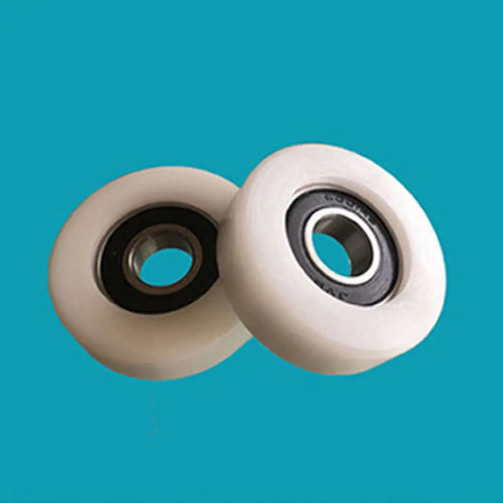 

2Pcs 12*45*14mm White POM Coated Tire Wheel Arc Ball Bearing for Furniture Pulle