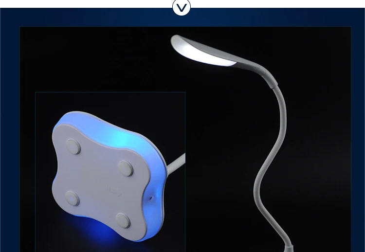 3 Level Dimmable Clover LED Sensor Desk Light Eye-protection Lamp Flexible Night Lighting (11)