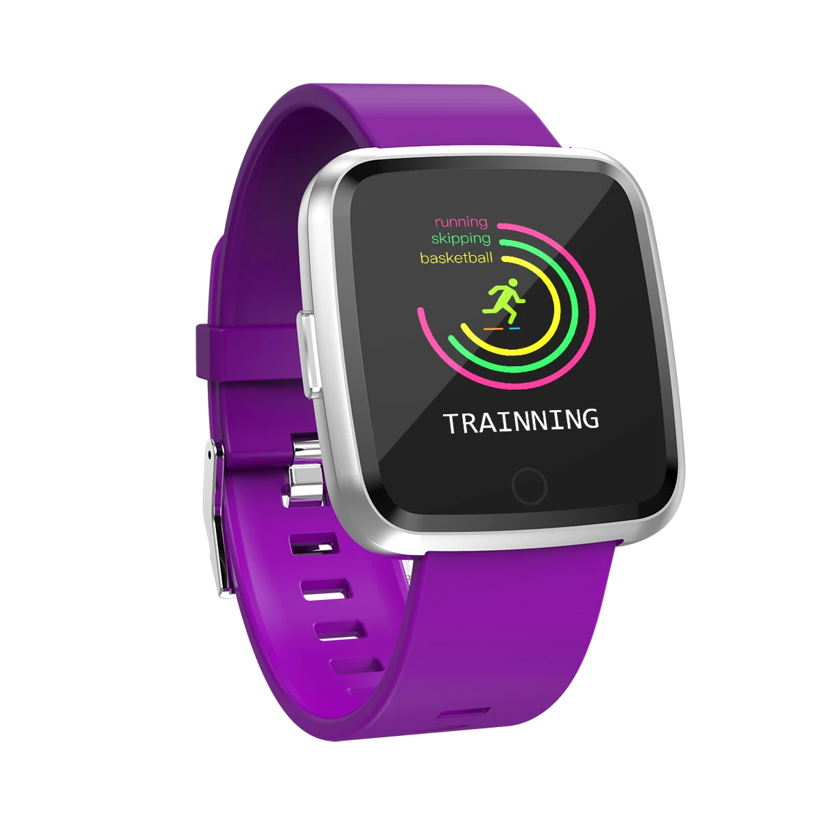 pruple Lykl IP67 переходник с внутренней резьбой smart watch Y7 с кровяное давление кислород в крови сердечный ритм монитор фитнес-трекер smart watch - Цвет: pruple