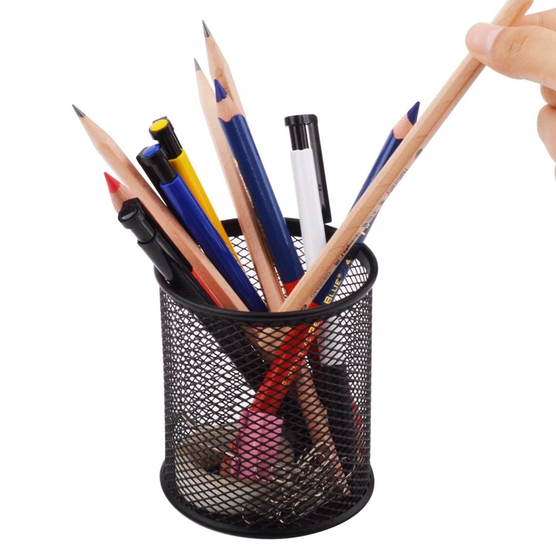 Сетчатый держатель для карандашей и ручек, чашки, сетчатая подставка для ручек, металлическая ручка, органайзер, карандаш, чашка, средний держатель, подставка для карандашей, макияж, кисть, чашка, держатель