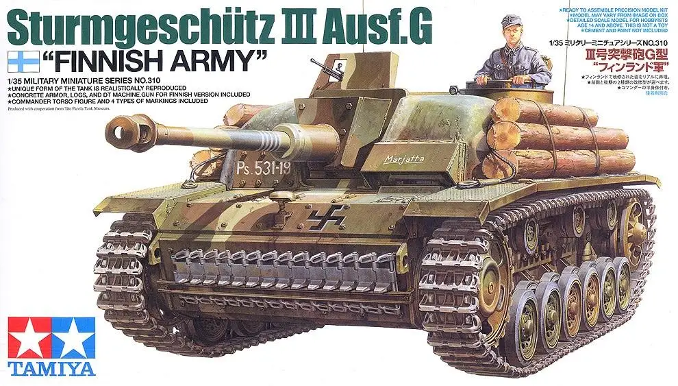 

1/35 TAMIYA 35310 Sturmeschutz III Ausf.G Finnish Army model hobby