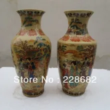 1 пара фарфоровая ваза с ручной росписью в китайском стиле, 22*12 см/шт