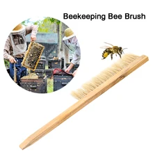1 шт. 40 см пчеловодческий пчелка, щетка, защищающая пчел, не вредит деревянным натуральным двумя рядами щетинок, улей, чистый садовый инструмент для улья