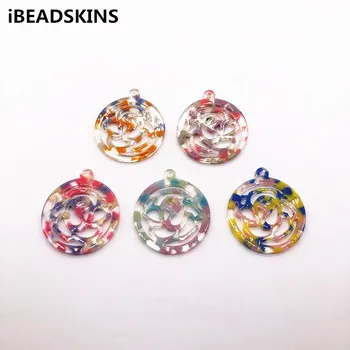 

New arrival! 39x34mm 50pcs/lot acetic acid flower-shape charms for earrings accessories/Earring parts Jewelry Findings making