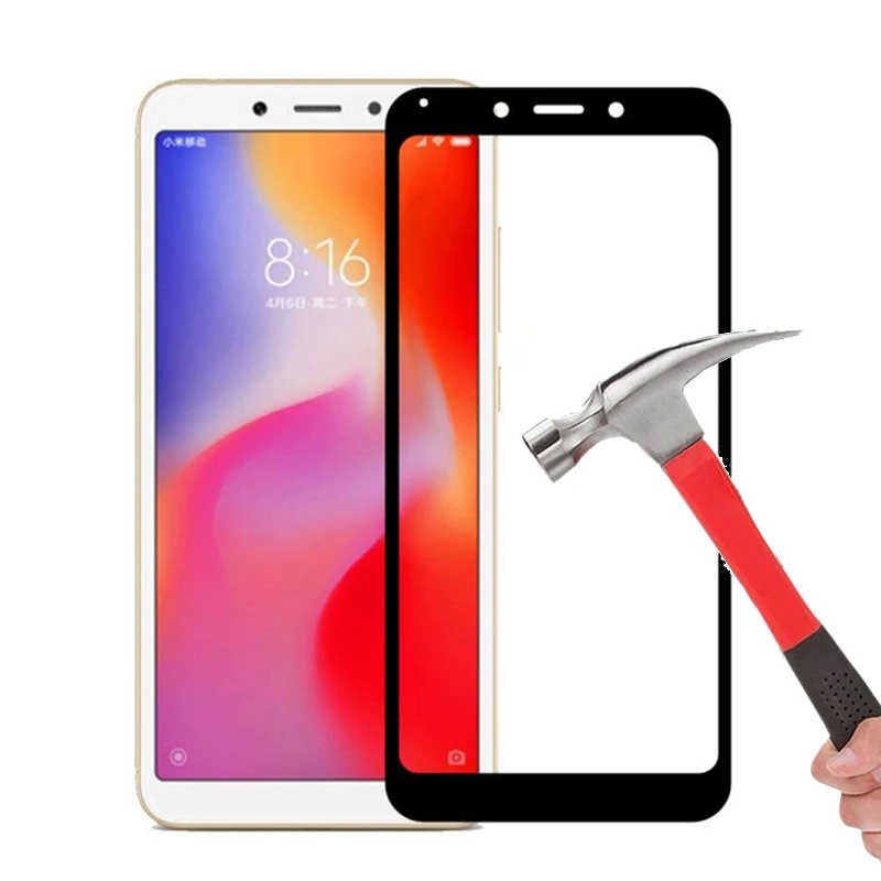 

9H Explosion-proof Full Coverage Tempered Glass For Xiaomi Redmi 6 6A Mi A2 Lite 6X Phone Film Screen Protector Scratch-Proof