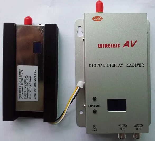 Wireless microwave transmission analog camera output image 1000 m