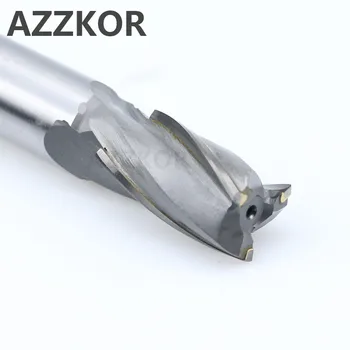 

Welded YG8 Alloy Milling Cutter Tungsten Steel Rough Inserted Straight Shank Helical 3T Edge For Hardness Metal Face Endmills