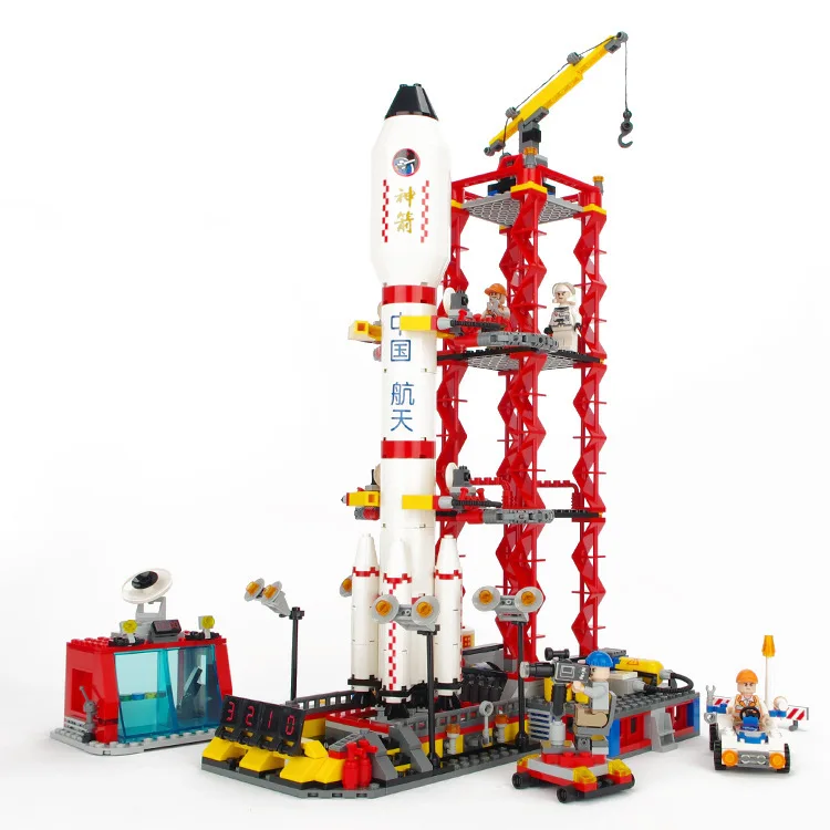 Models building toy 8816 Center Rocket Space Blocks 753pcs Building