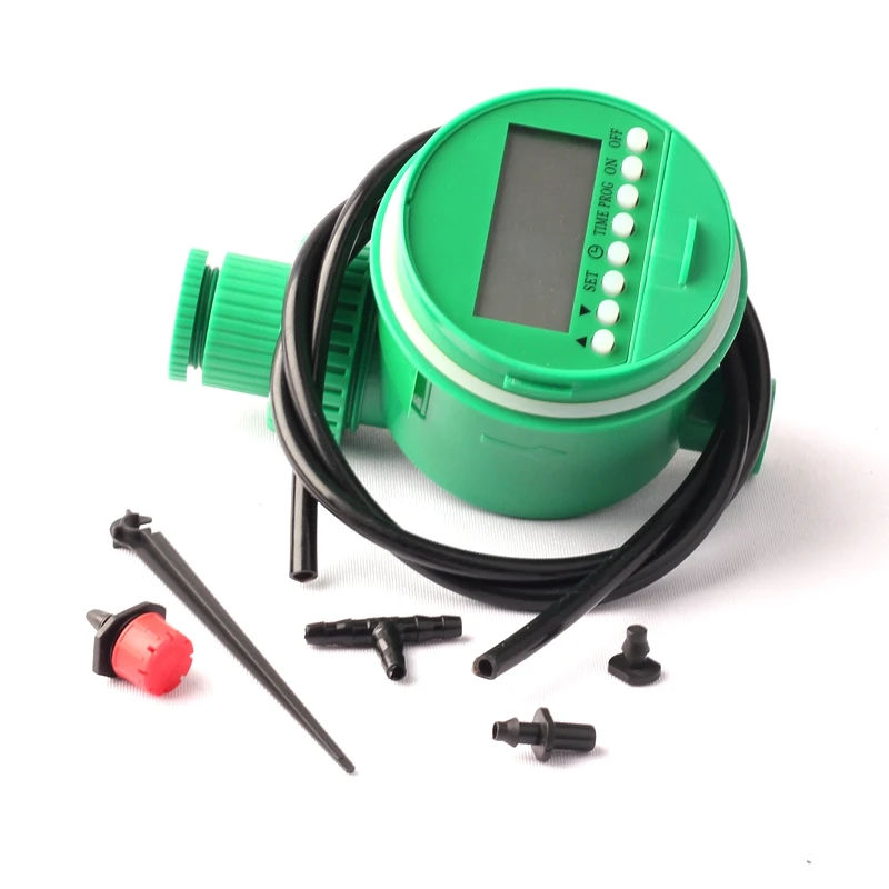 

Green Thumb Irrigation Kit Red Dripper Hose Holder 4/7mm Hose Irrigation Timer and Hose End