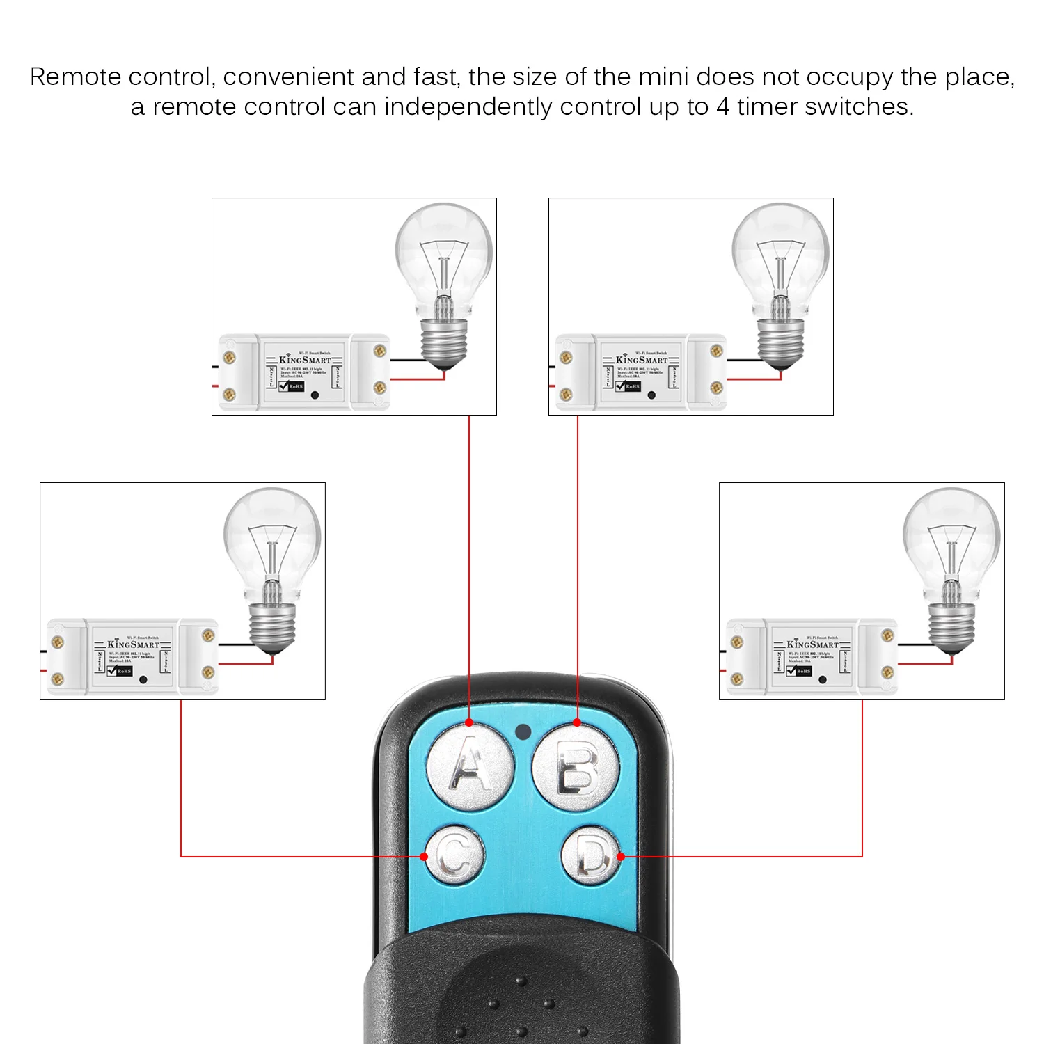 1 pcsIntelligent RF пульт дистанционного управления RF управление WiFi Smart Switch 433 мГц RF приемник для умного дома Wifi переключатель