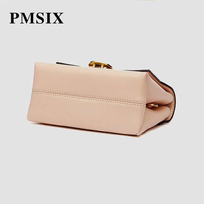 PMSIX модный замок вышивка цветы сумки через плечо женские мягкие розовые девушки Портативный одиночное покрытие сумка женская
