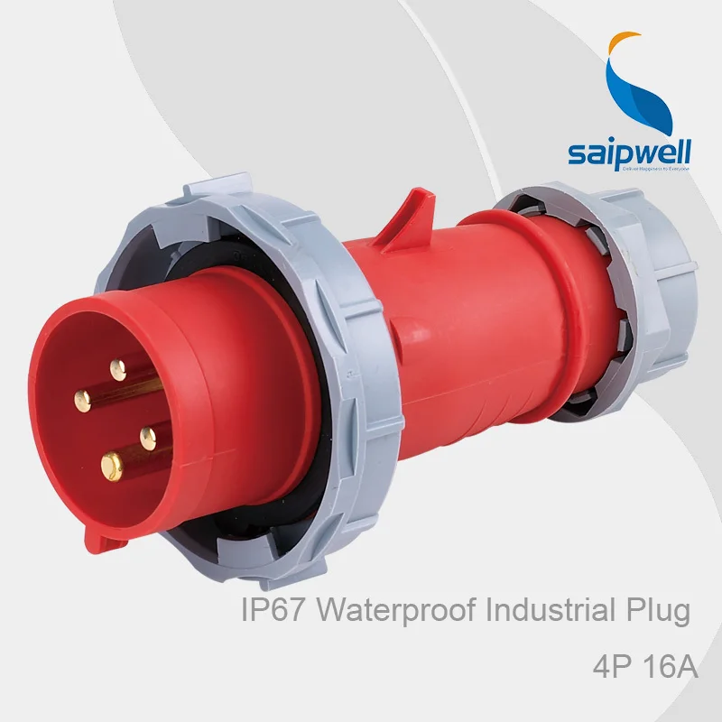 

HOT Sale SAIP CEE/IEC 3P+E(4P) IP67 male and female industrial plug and socket SP-282