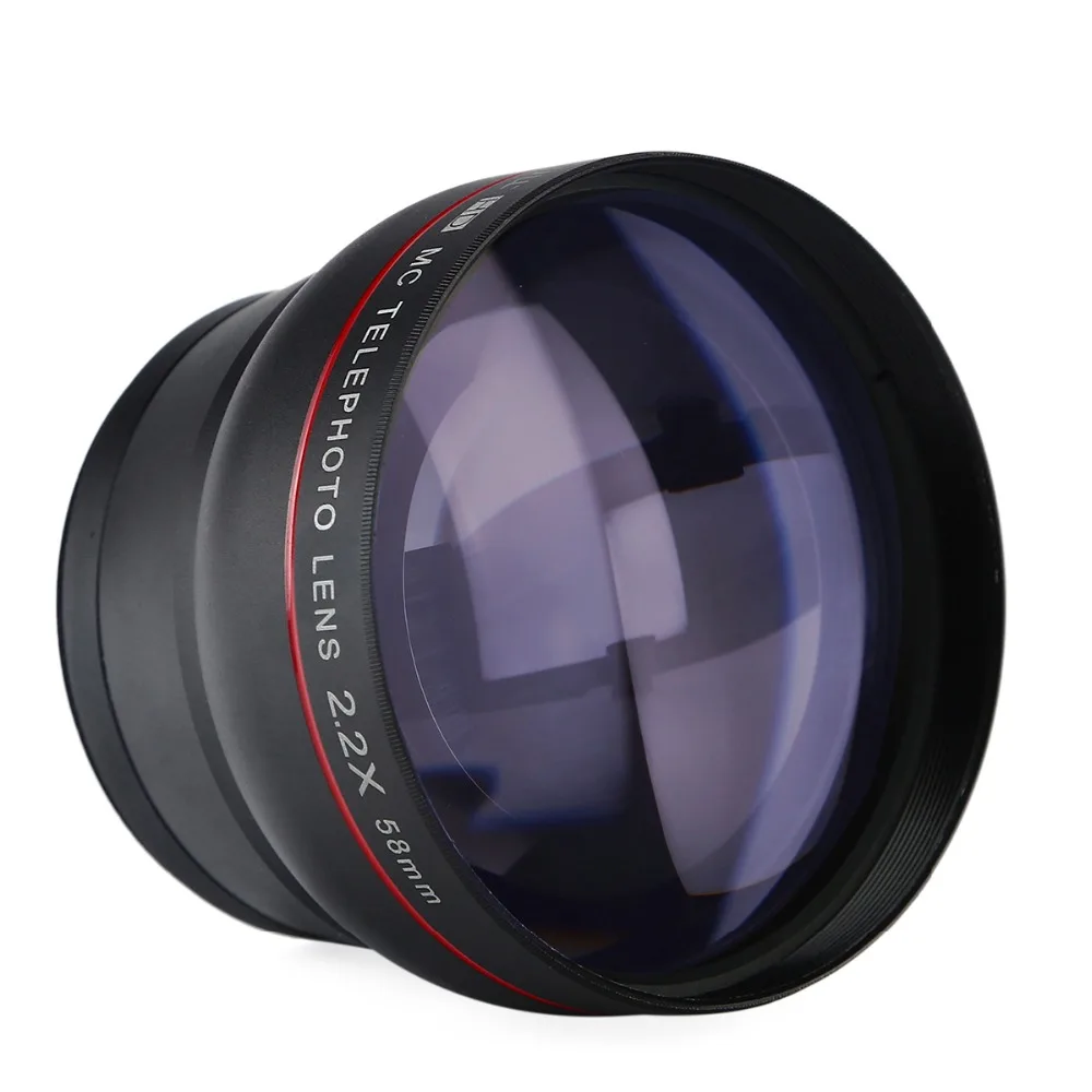 58mm 2.2X Full HD MC Telephoto Lens With Blue Film + Lens Bag Camera