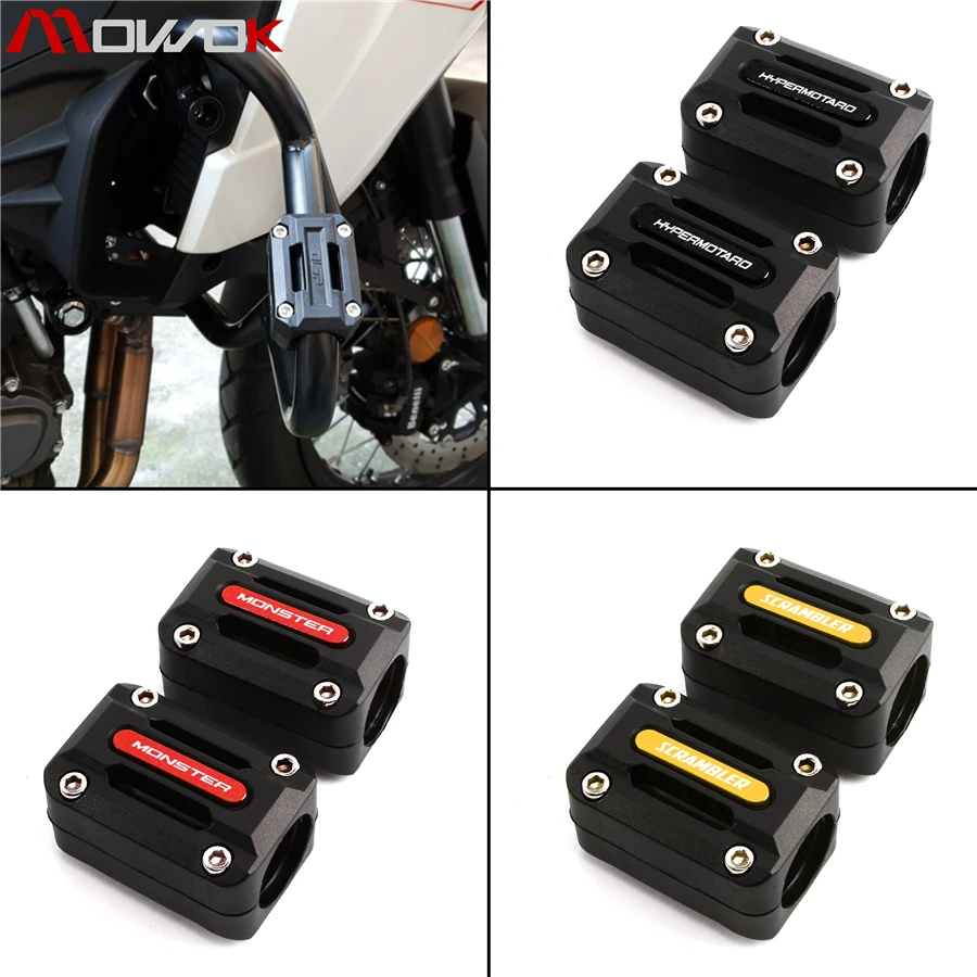 

For Ducati Monster Scrambler Hypermotard Universele Motorfiets Engine Protection Guard Bumper Decor Block 22-25-28MM