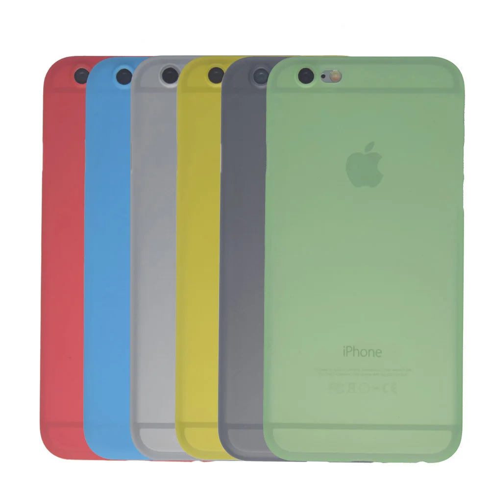

0.3MM Ultra Thin Camera Protection Candy Color Transparent Phone Matte Case For Apple iPhone 6 6S Plus 5.5 inch Slim Clear Cover