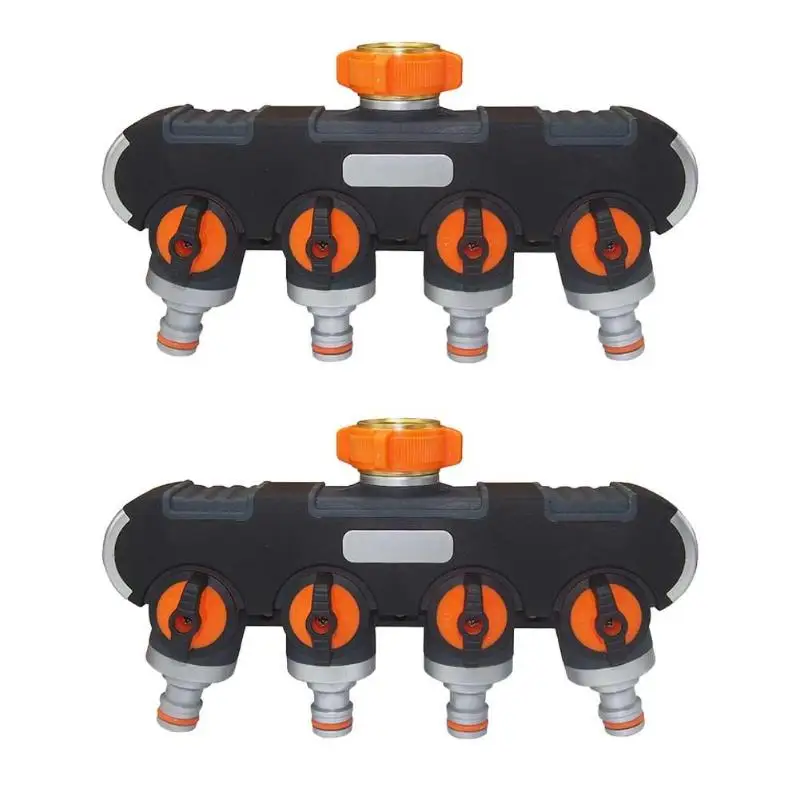 

4 Way Y Shape Water Pipe Adapter Tap Hose Valve Splitter Quick Connector