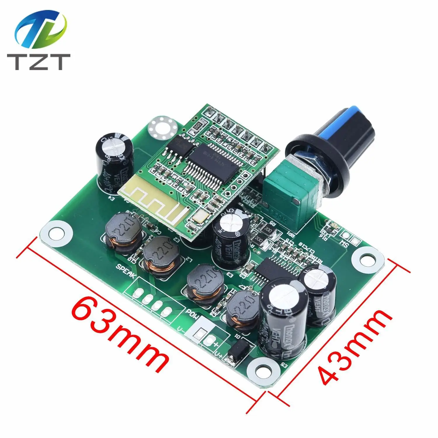 TPA3110 Class D Bluetooth Power Amplifier Board 30W+2x15W 2.1 bass Amp DC 12R^jg