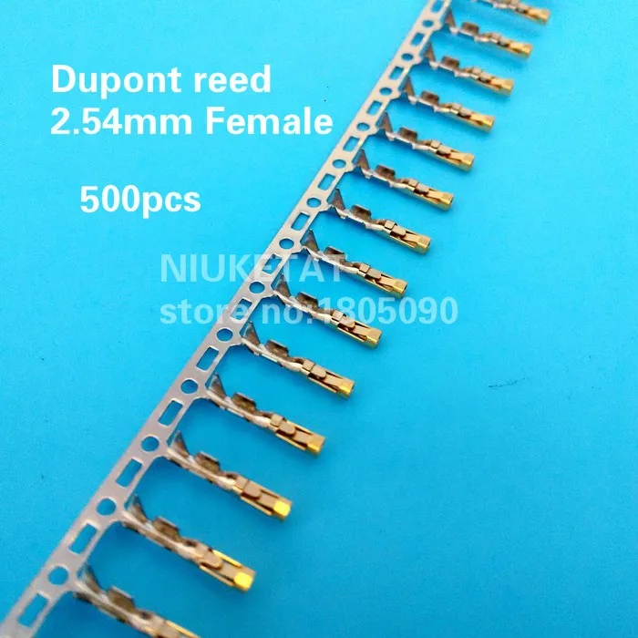 Reed Dupont 500 pièces, connecteur de borne à sertir, 2.54 pièces, 2.54mm, fil de cavalier | AliExpress