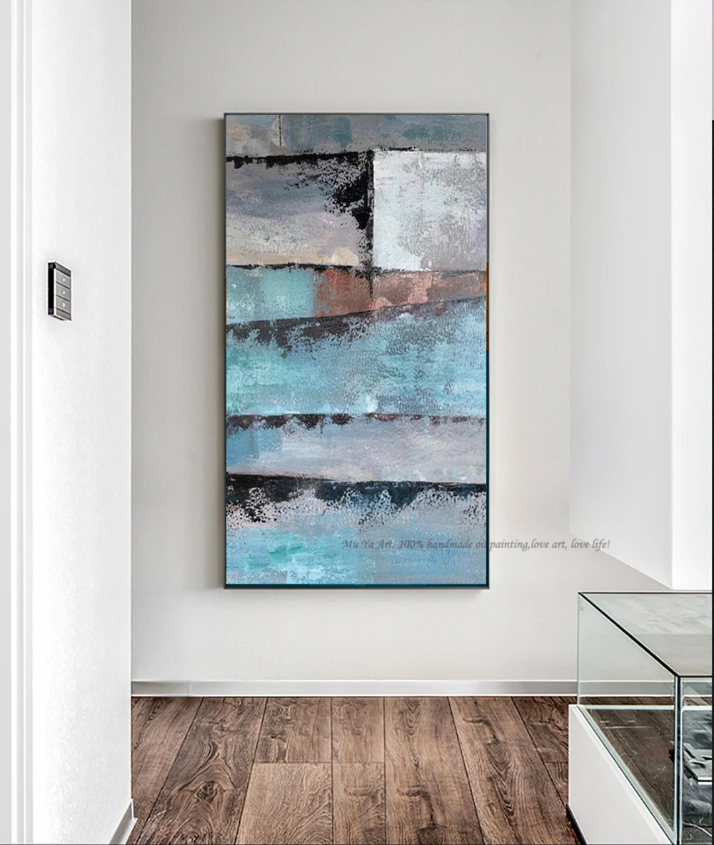 

Modern Oil painting abstract vertical cuadros decoracion salon laminas de cuadros pared decorativas large one piece painting