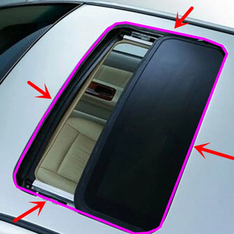 SEFKVP 3M 118 Pulgadas Tira de Sellado de Puerta de Coche Parabrisas Delantero Trasero Techo Solar burlete Protector de Borde embellecedor de Goma Tira antiara/ñazos