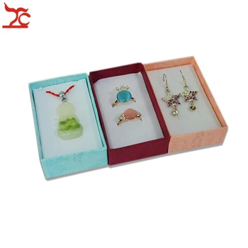 

Sale 16pcs Paper Jewelry Gift Box with Silk Bow For Ring Pendant Earrings Holder Storage Exhibition 5 Colors 5*8*2.5CM