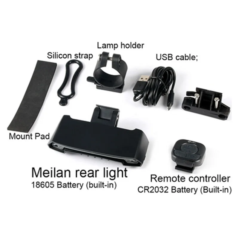 Sale Bicycle led Front Light Meilan X1 Taillight X5 set Laser taillight Wireless Remote Control Real light Meilan X1 cycling lamp 3