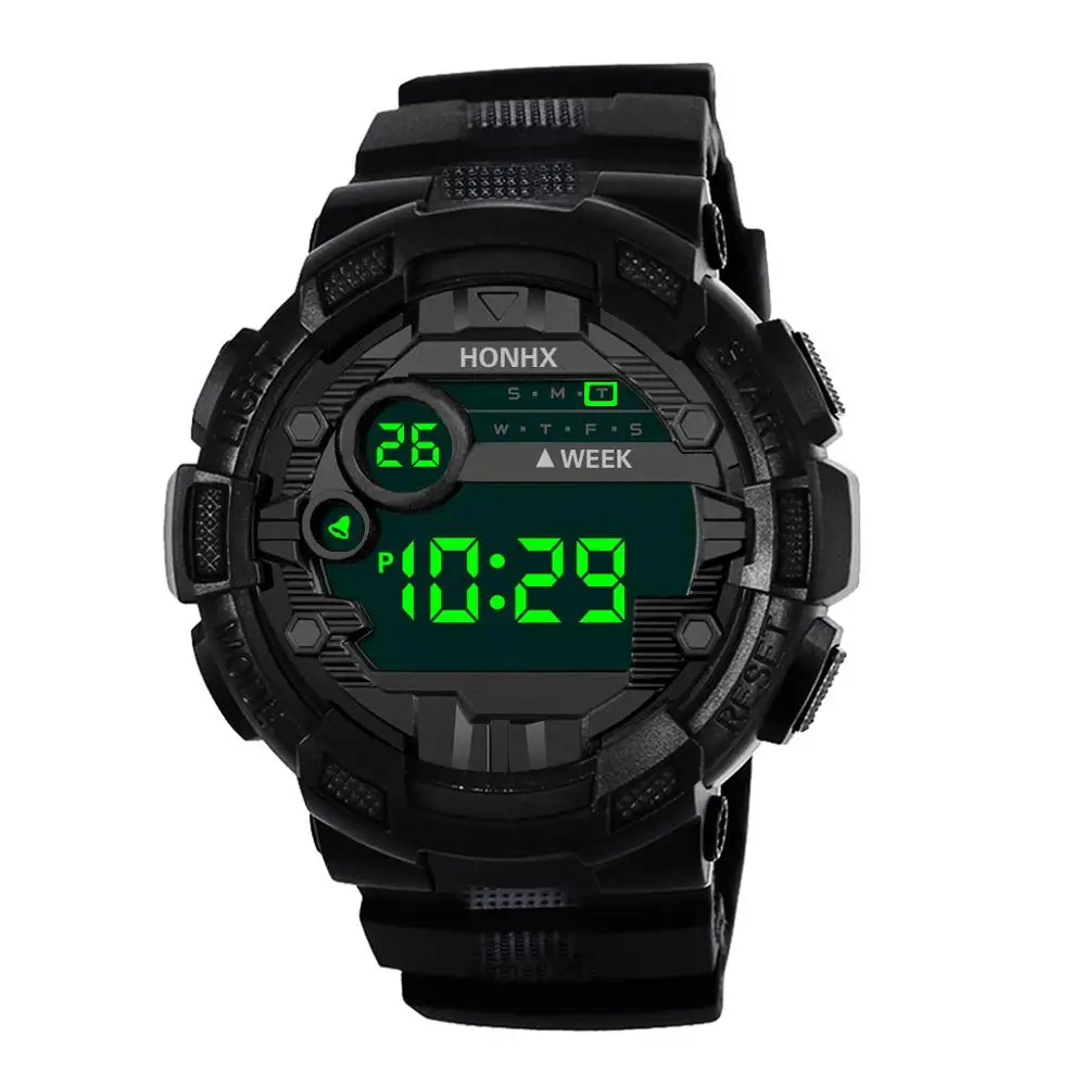Роскошные спортивные часы Для мужчин Аналоговые Цифровые Военные Силиконовые Спортивные СВЕТОДИОДНЫЙ Horloge наручные часы мужские Relogio Masculino в подарок AD - Цвет: A