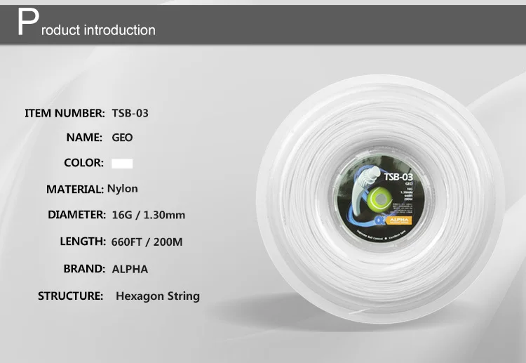 Details about  / hohes elastisches Nylon Tennissaite Tennis-Schnur 200m 656ft 1,30mm