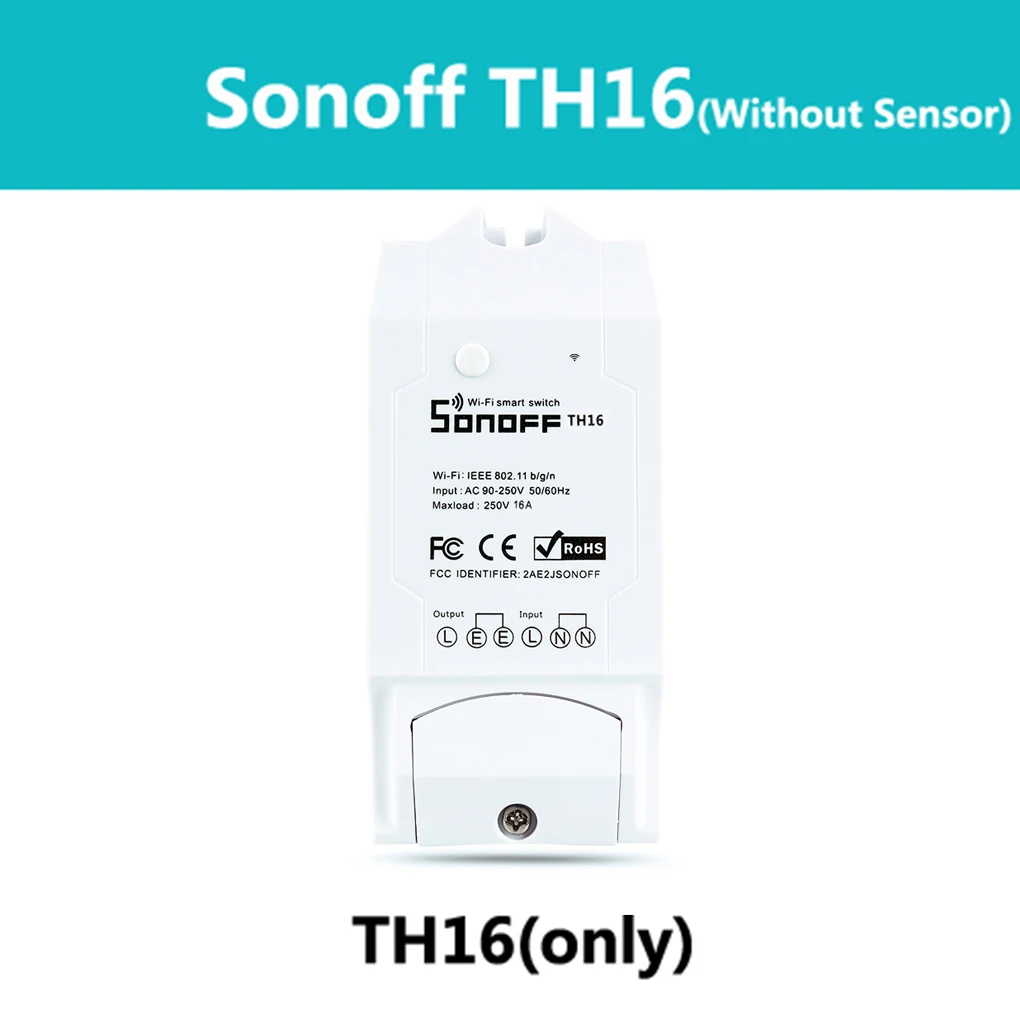 Sonoff TH16 WiFi умный переключатель 16A датчик температуры и влажности умный дом пульт дистанционного управления - Комплект: TH16A