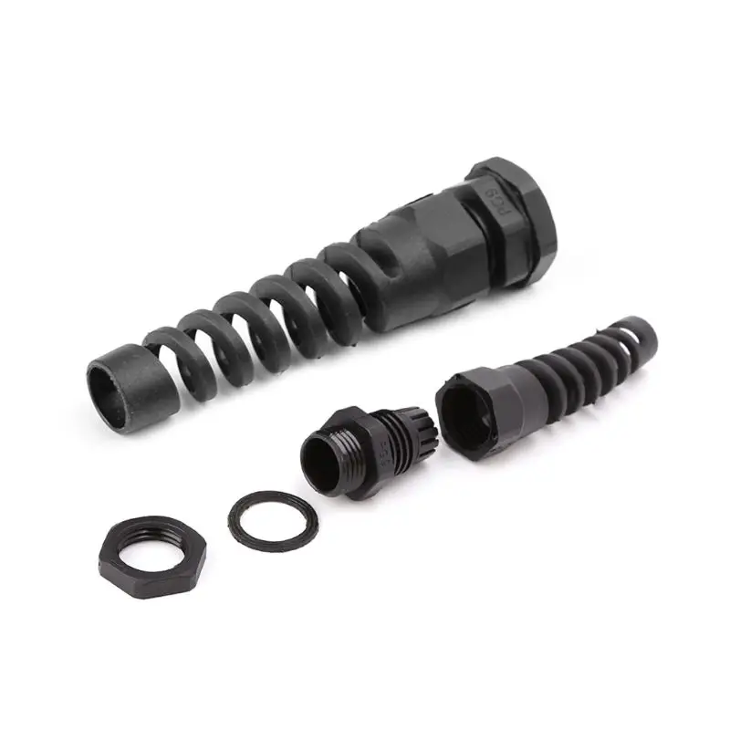 

10pcs/set Waterproof M16 PG9 Cable Connectors Spiral Strain Relief Protector