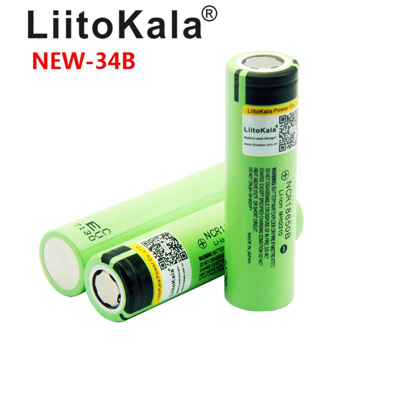 LiitoKala NCR18650B 34B 3,7 V 18650 3400mAh перезаряжаемый литиевый аккумулятор фонарик батарея