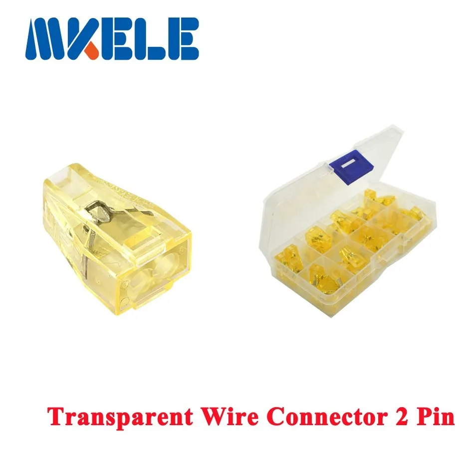 Buy 30PCS transparent Push Wire Connector Universal