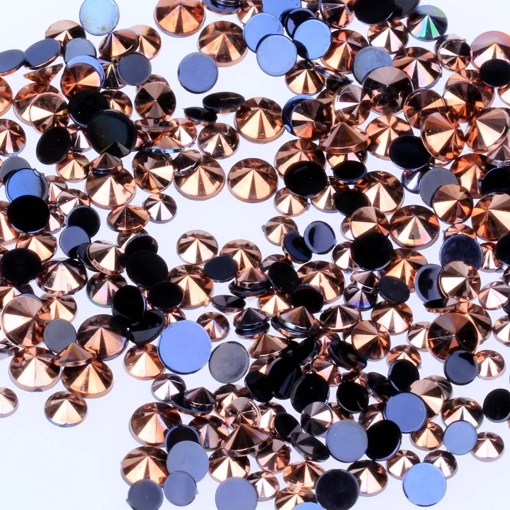 Acrylic Ceopper Rhinestones 4mm 5mm 6mm 10mm And Mixed Sizes Flatback 