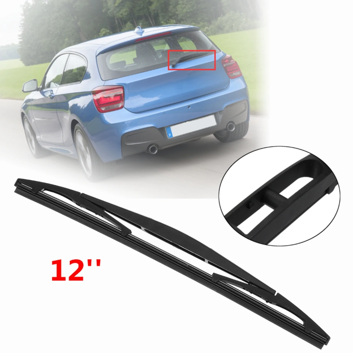 for BMW 1 Series F20 F21 Hatchback 2011 2012 2013 2014 2015 12'' Rear Window Windscreen Wiper Blade Car Windshield Wiper Blade for BMW 1 Series F20 F21 Hatchback 2011 2012 2013 2014 2015 12'' Rear Window Windscreen Wiper Blade Car Windshield Wiper Blade