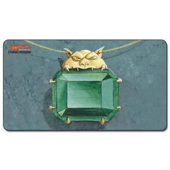 

Magic trading card game Playmat: mtg Power9 mox emerald art playmat for trading card game 60cm x 35cm (24" x 14") Size