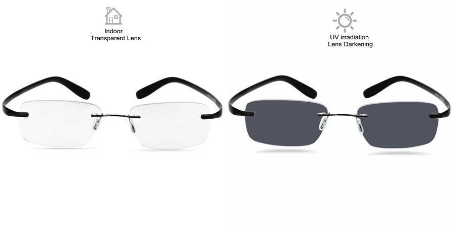 Титановые солнцезащитные очки для чтения с фотохромом, мужские очки для дальнозоркости с диоптриями, очки для пресбиопии
