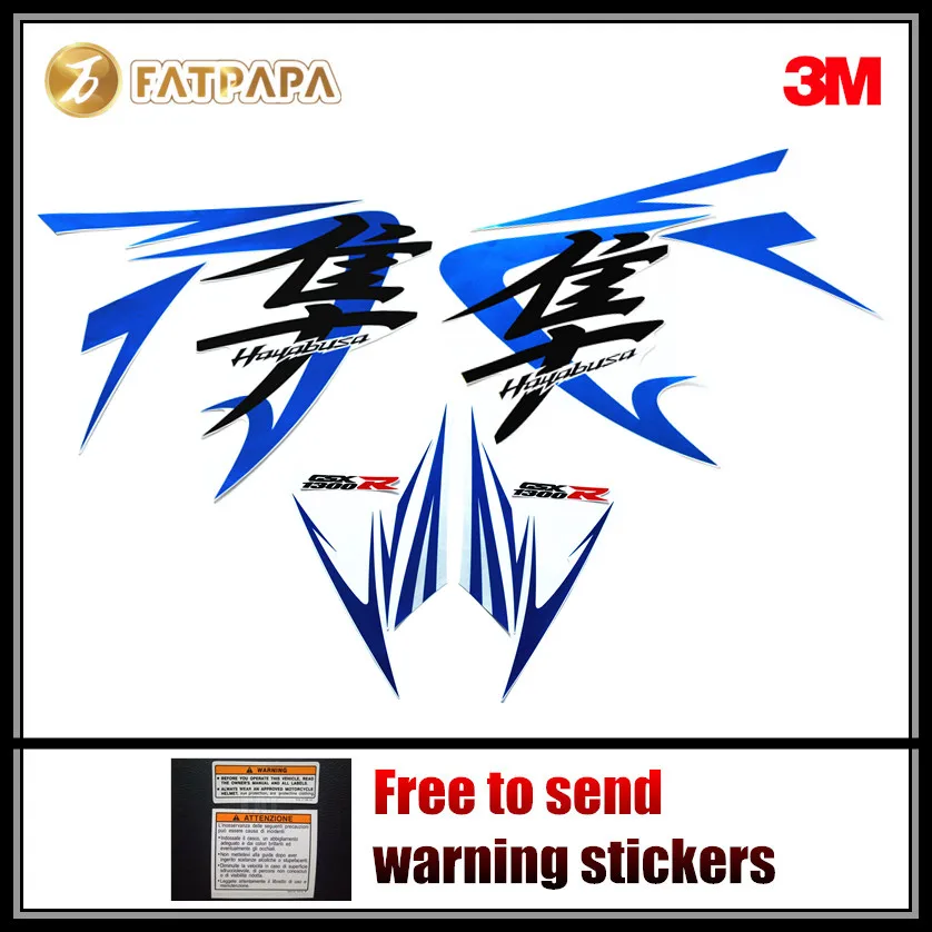 

motorcycle Fairing Fuel tank Body stickers FOR SUZUKI Hayabusa GSXR1300R 2009 Blue