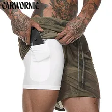 CARWORNIC, летние быстросохнущие свободные мужские шорты, бодибилдинг, шнурок, Бермуды, шорты с талией, повседневные Модные мужские шорты размера плюс