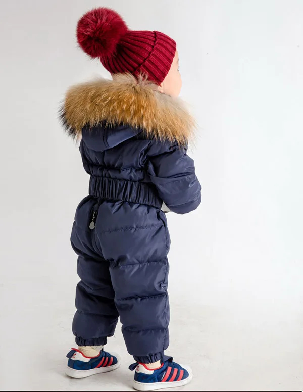 Детский комбинезон для мальчиков и девочек; плотные пуховые пальто; детская Лыжная одежда; обувь хорошего качества