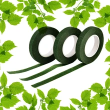 12 м Горячая флорист стебель зеленый цвет ленты проволоки цветочные работы пластрон Цветочные перегерметизируемые эластичные ленты wrap ширина: 12 мм