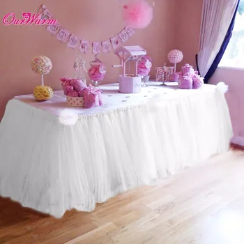 

5pcs/Lot Many Tulle TUTU Table Skirt Tulle Tableware for Wedding Decor Birthday Baby Shower Party to Create Fantastic Wonderland