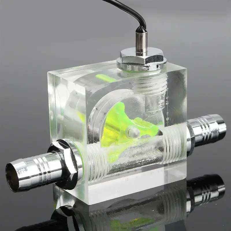 Водяное жидкостное охлаждение 3 способ расходомер светодиодный светильник термометр G1/4 резьбовой разъем для воды жидкостный охладитель системы ЦП