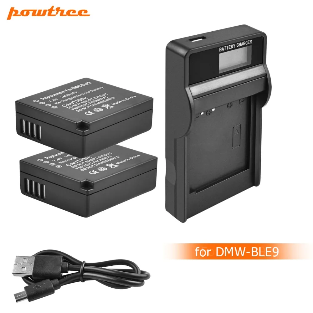 

2X DMW-BLE9 DMW-BLG10 BLG10 BP-DC15 BPDC15 DMW BLE9 BLE9E Battery+LED charger For Panasonic Lumix GF6,GX7,GX80,GX85, Mark II L10