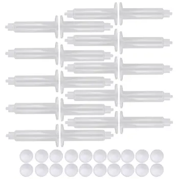 

30PCS 2.76" Transparent Plastic USA Type Fluid Dispenser 5cc Capacity Glue Dispensing Syringe Barrel for Industry