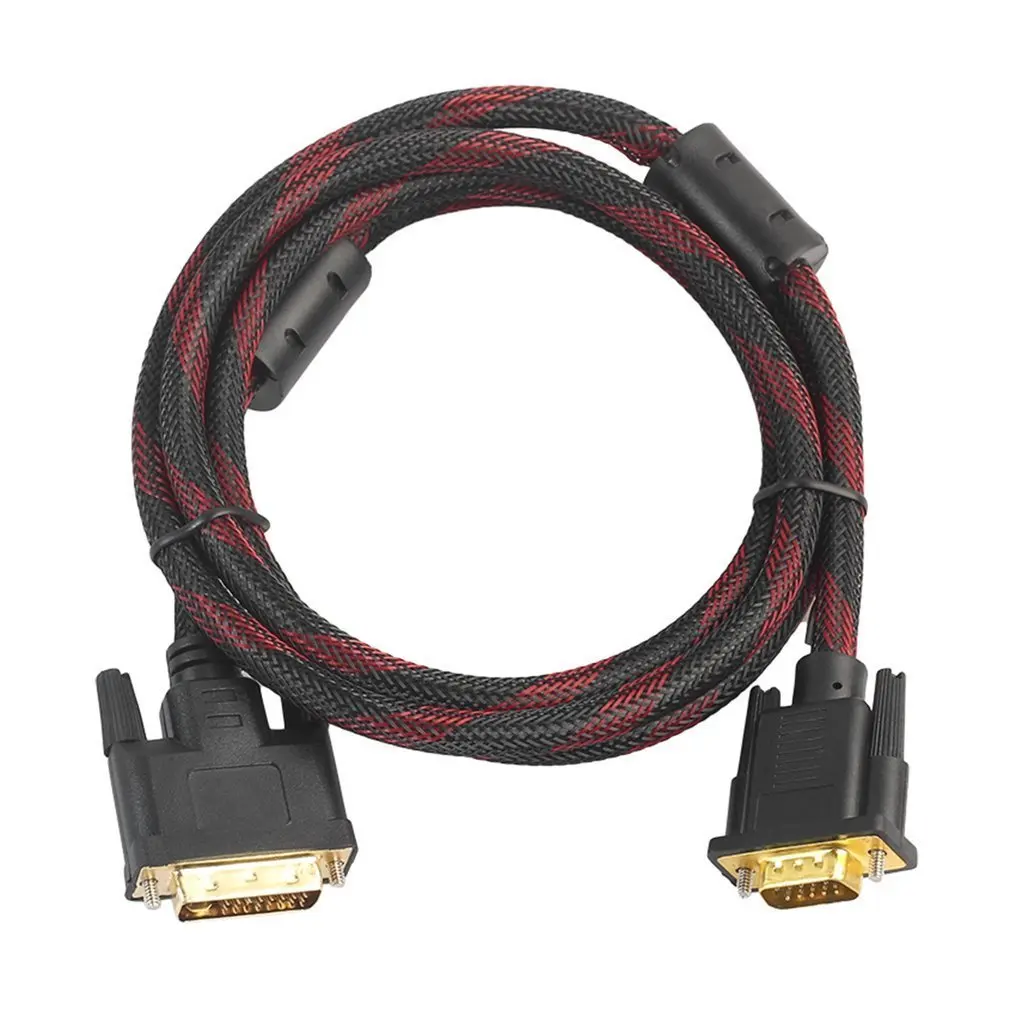 DVI Turn To VGA Connect Wire Cable Male To Male Video Line DVI 24+5