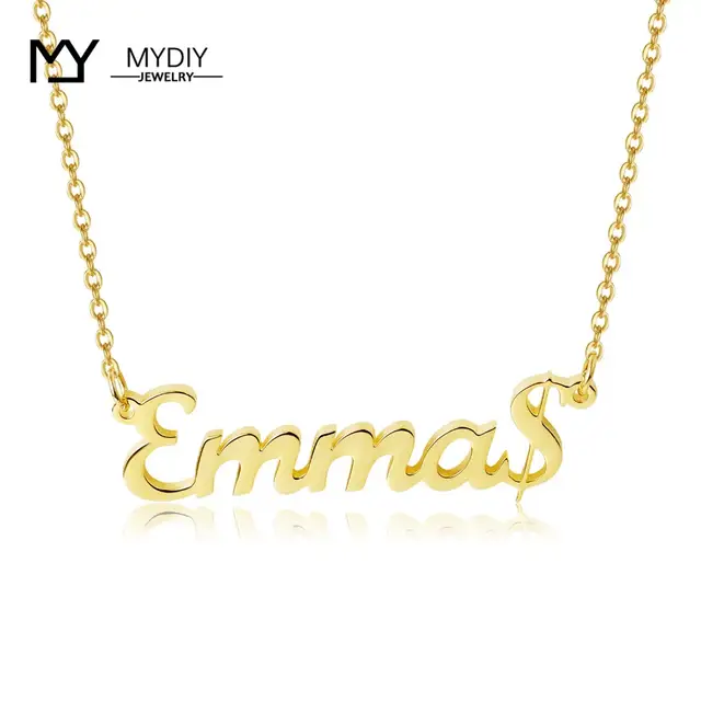 Customized Name Necklace With Dollar Sign Symbol Cursive 925