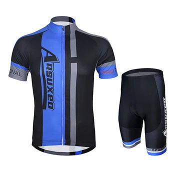 

Men Short Sleeve Cycling Sets Breathable Quick Dry Road Mountain DH Bike Bicycle Cycling Jersey Suits Uniforms Jersey and Shorts