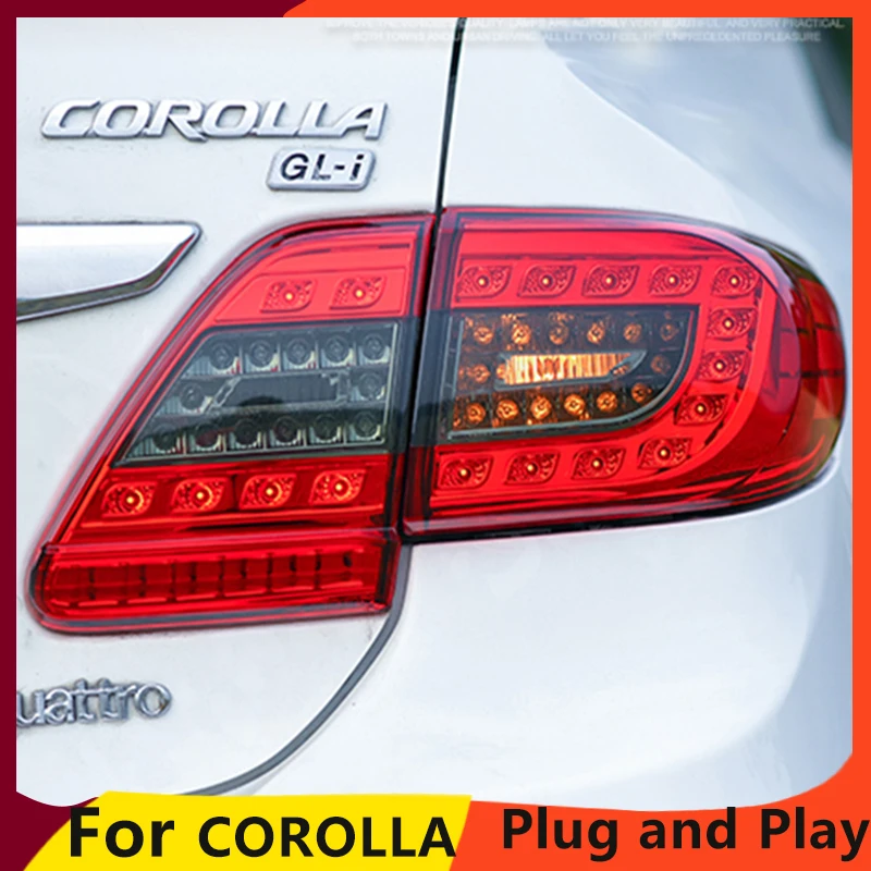 KOWELL автомобильный Стайлинг для COROLLA задний светильник s светодиодный задний светильник светодиодный задний фонарь DRL+ тормоз+ Реверсивный+ сигнальный светильник автомобильные аксессуары