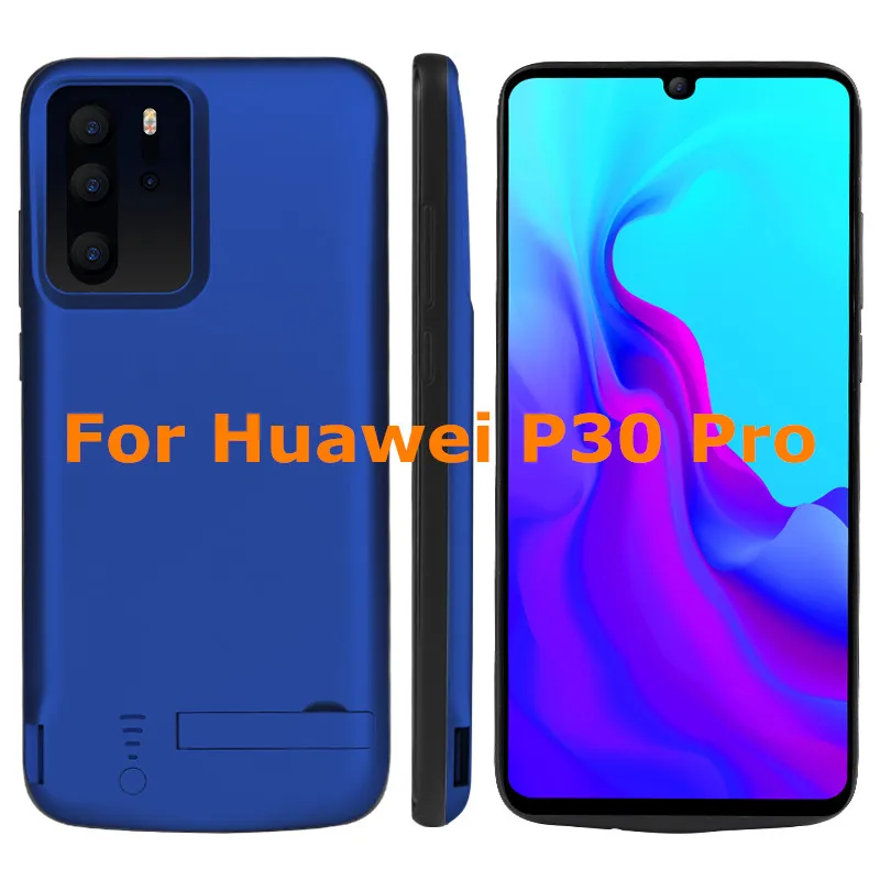 Расширенный телефонный контейнер для аккумуляторных батарей для huawei P30 Pro, задний зажим, зарядное устройство, чехол для huawei P30, портативный блок питания - Цвет: Blus For P30 Pro